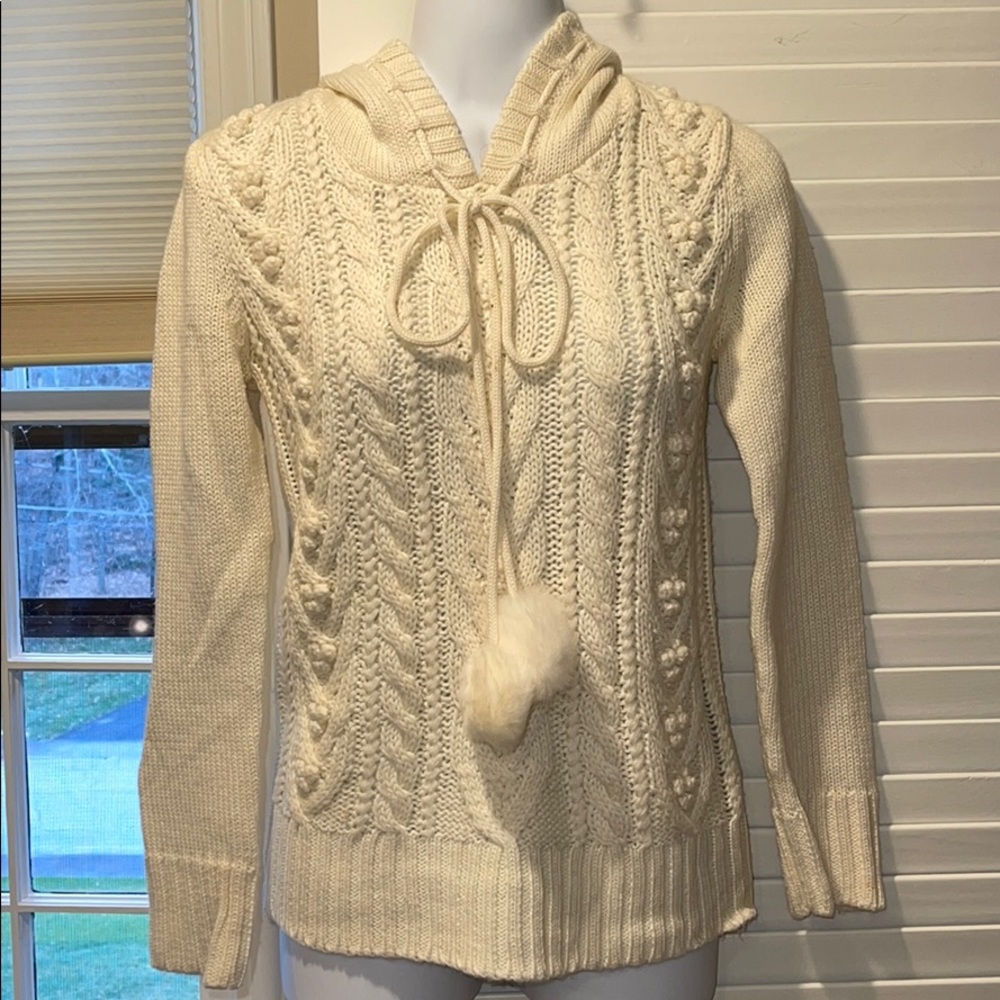 Beige hooded sweater